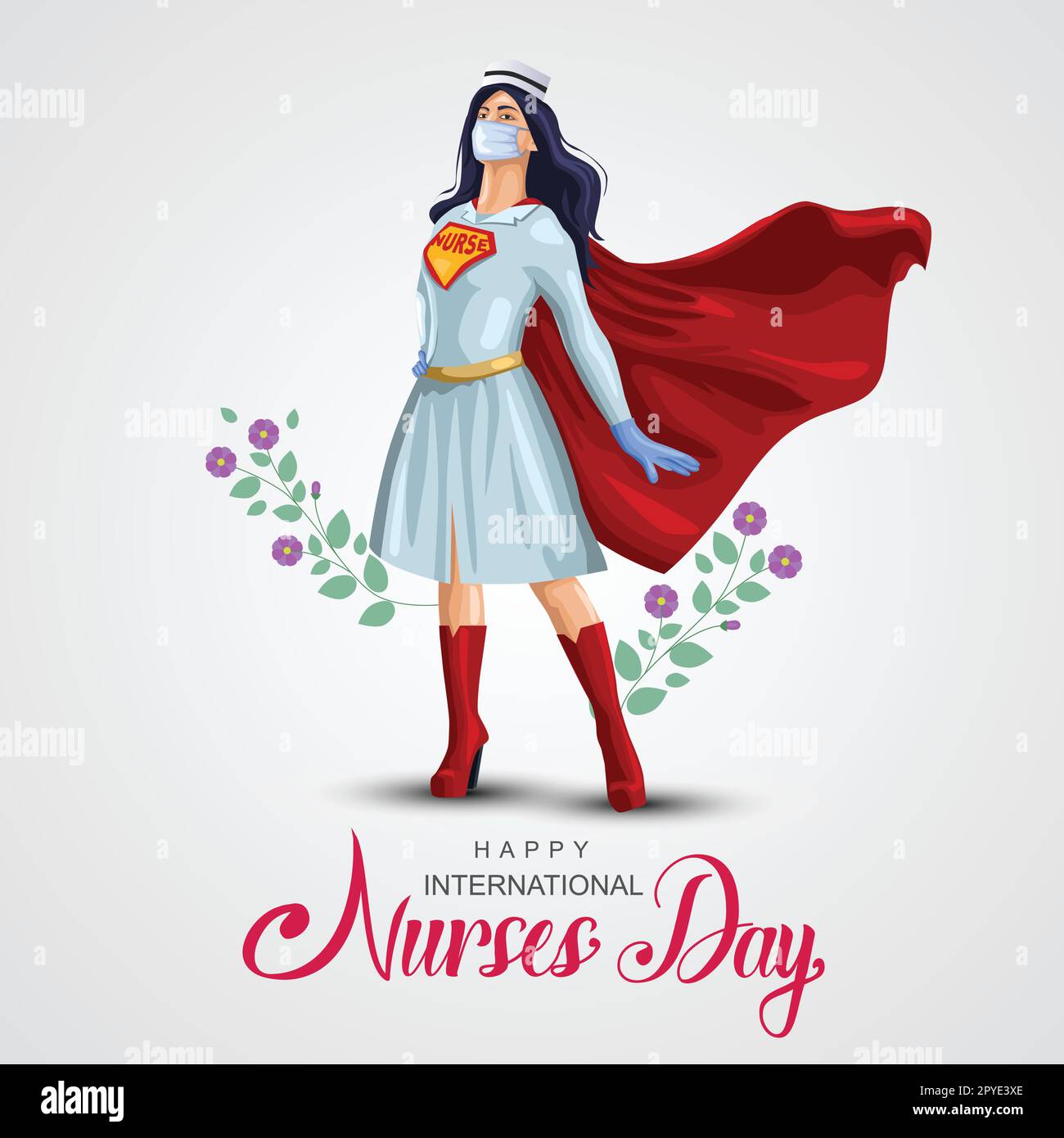 12 mai. Bonne journée internationale des infirmières. taille complète ...