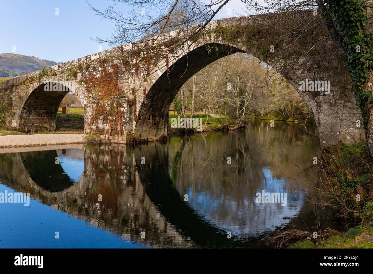 Ancien pont de Vilela Banque D'Images Ancien pont de Vilela Banque D'Images