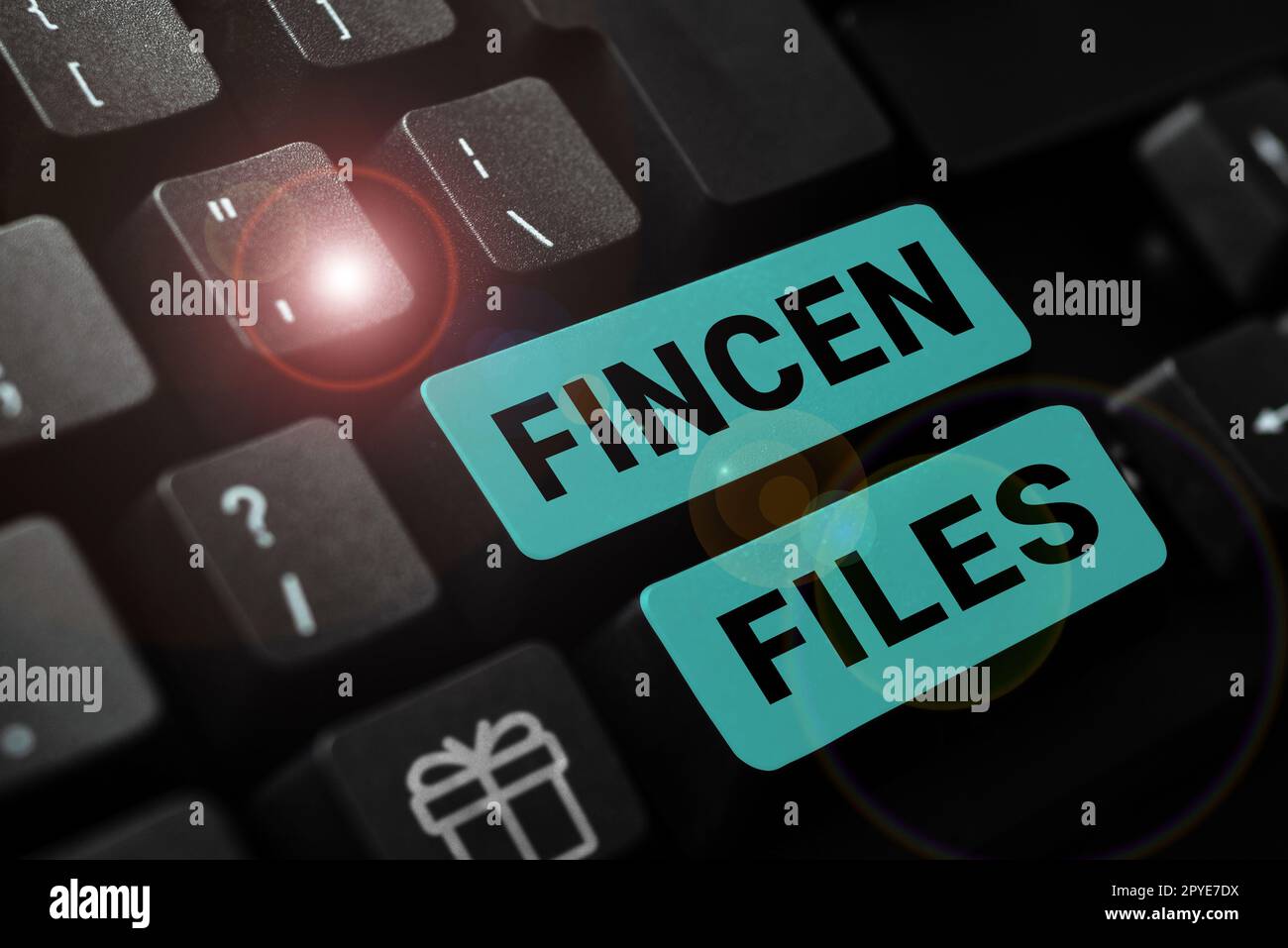 Symbole de texte indiquant les fichiers FinCEN. Approche commerciale transactions d'actifs et de passifs financiers Banque D'Images