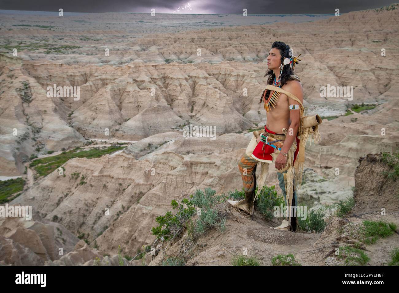 États-Unis, Great Plains, Dakota du Sud, réserve indienne de Pine Ridge, Banque D'Images