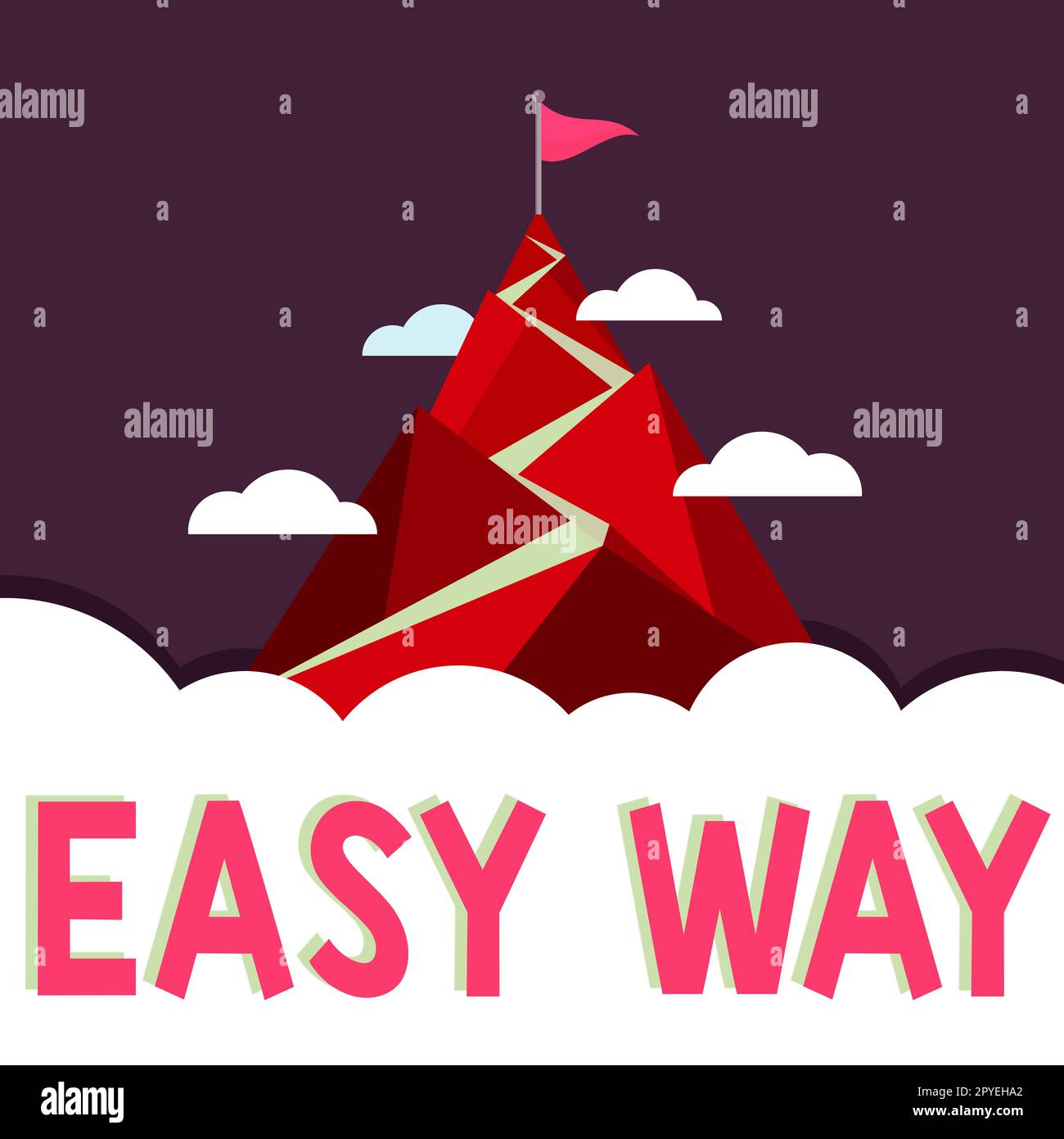 Présentation facile des sous-titres. Approche commerciale prendre des décisions difficiles entre deux méthodes de moins en plus d'effort Banque D'Images