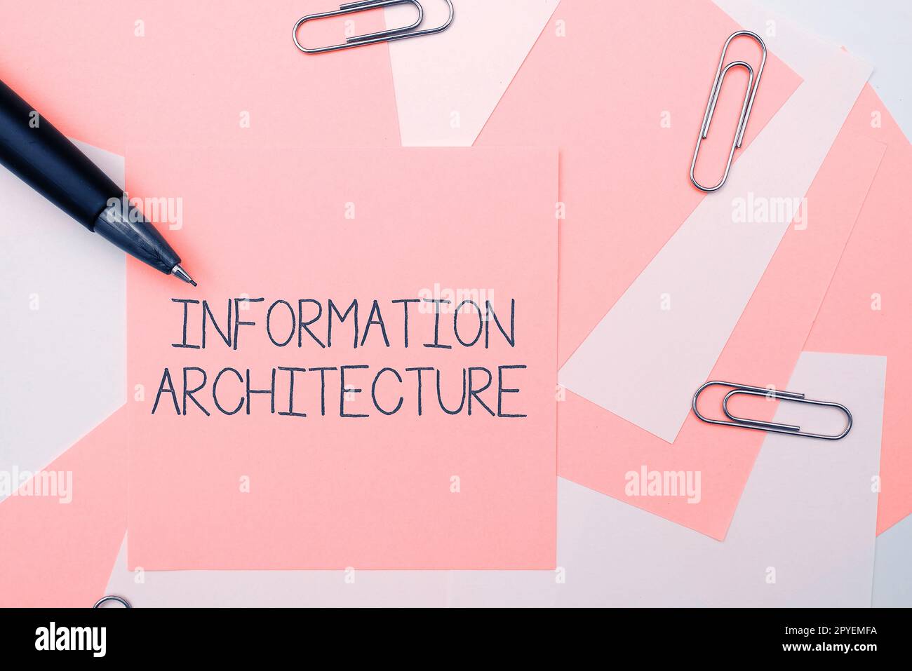 Affiche affichant l'architecture de l'information. Présentation de l'entreprise conception structurelle environnements d'information partagés Banque D'Images