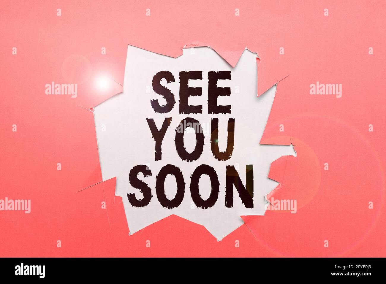 Affichage conceptuel À bientôt. Mot pour utilisé pour dire Au revoir à quelqu'un et va se rencontrer à nouveau bientôt Banque D'Images