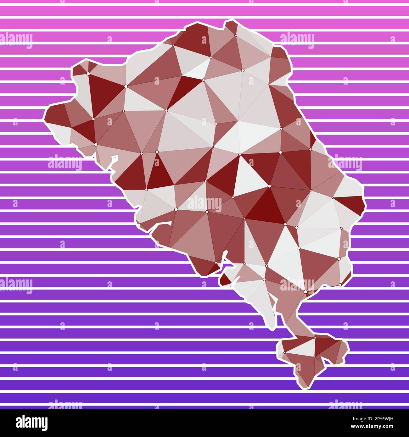 Illustration vectorielle de l'île du côlon. Conception de l'île du côlon sur fond de rayures dégradées. Technologie, internet, réseau, concept de télécommunication. Illustration de Vecteur