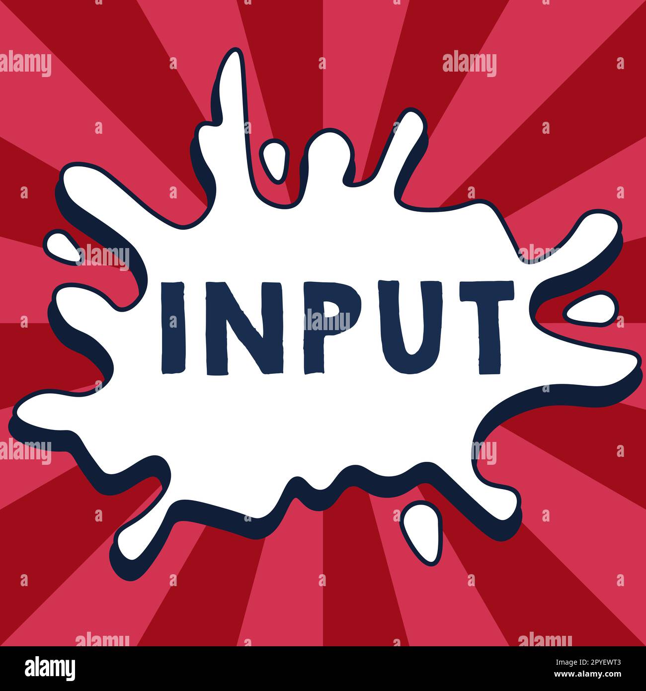 Saisie de légende conceptuelle. Mot pour lieu où l'appareil entre dans le système par l'énergie ou l'information Banque D'Images