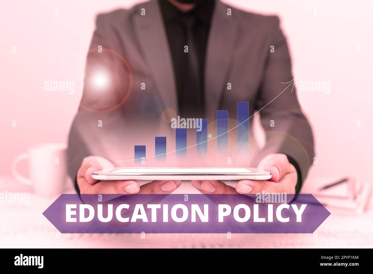 Affiche textuelle indiquant la politique de formation. Domaine d'étude des idées commerciales qui traite des méthodes d'enseignement et d'apprentissage Banque D'Images