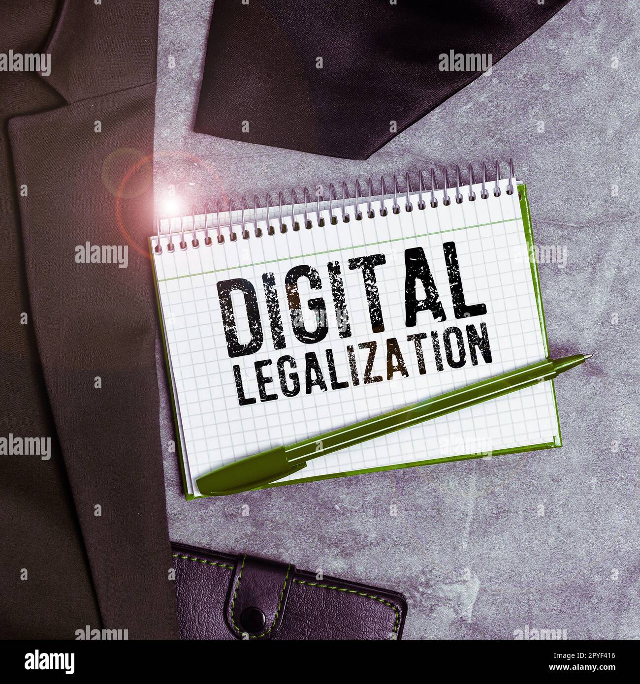 Légende conceptuelle légalisation numérique. Approche commerciale accompagnée de technologie ou de pratique pédagogique Banque D'Images