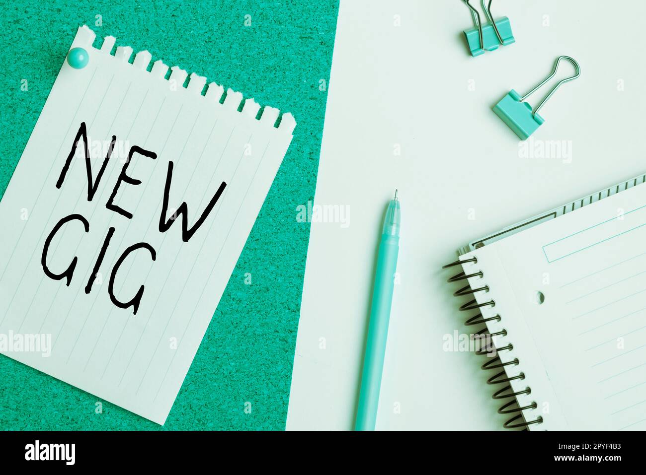 Légende conceptuelle New Gig. Concept signifiant capable d'obtenir un travail régulier afin de gagner de l'argent et de soutenir la vie Banque D'Images