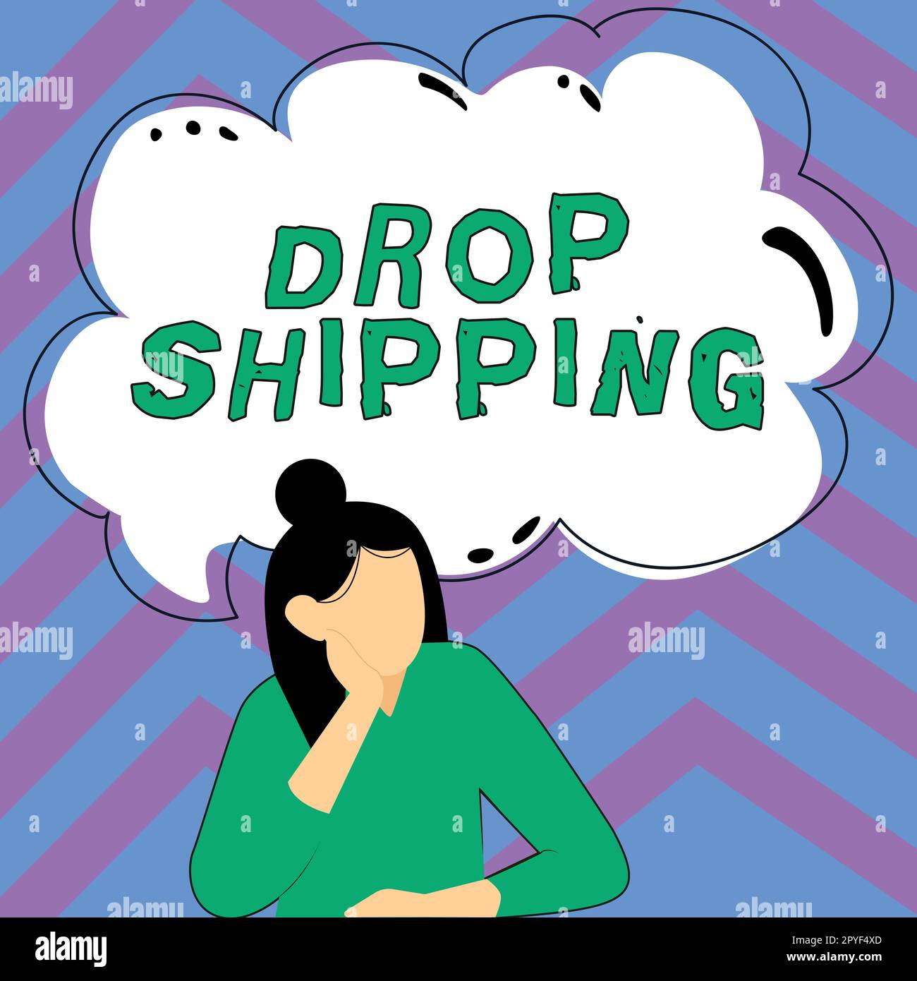 Texte indiquant l'expédition de la goutte d'inspiration. Internet concept pour envoyer des marchandises d'un fabricant directement à un client plutôt qu'au détaillant Banque D'Images