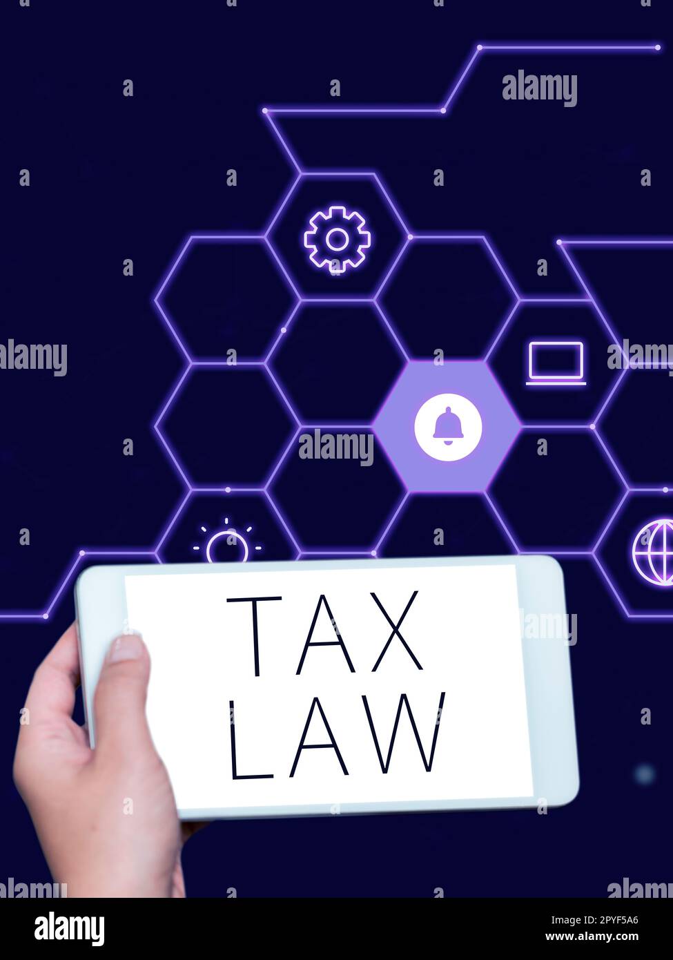 Texte de l'écriture du droit fiscal. Photo conceptuel de l'évaluation gouvernementale sur la valeur des biens ou des transactions Banque D'Images