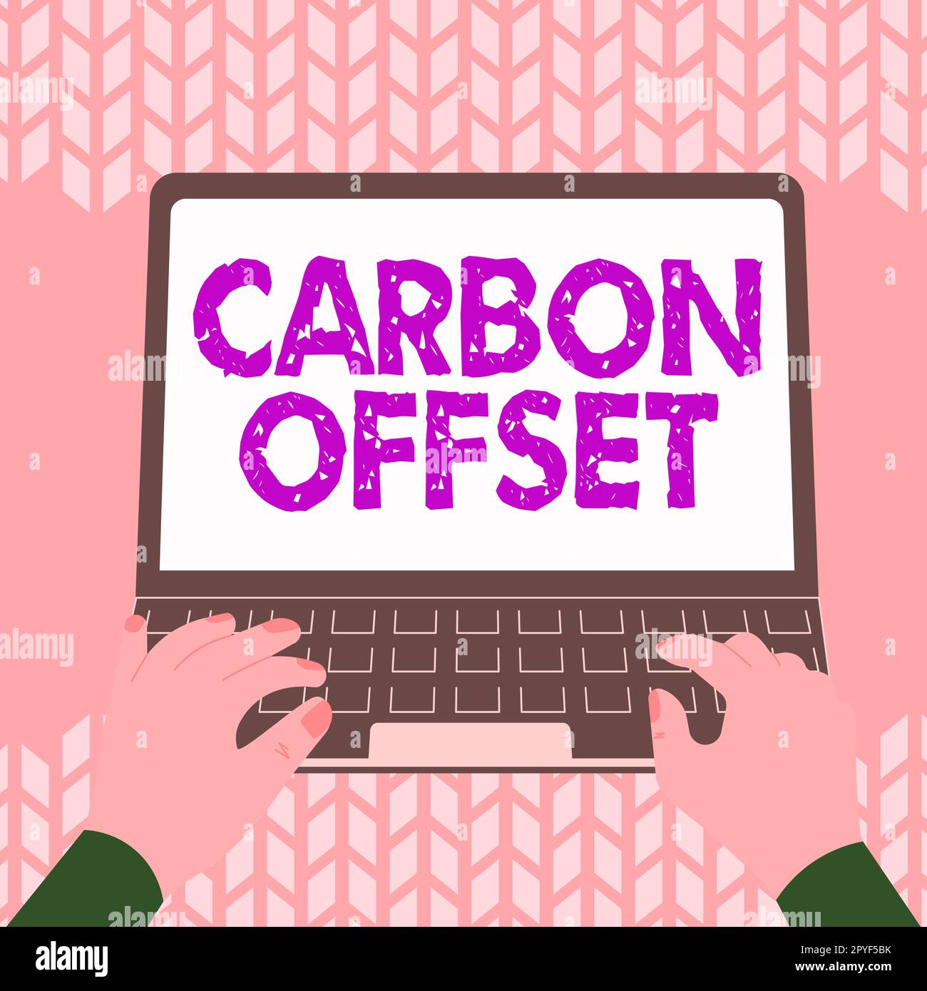Légende conceptuelle Carbon Offset. Photo conceptuelle réduction des émissions de dioxyde de carbone ou d'autres gaz Banque D'Images