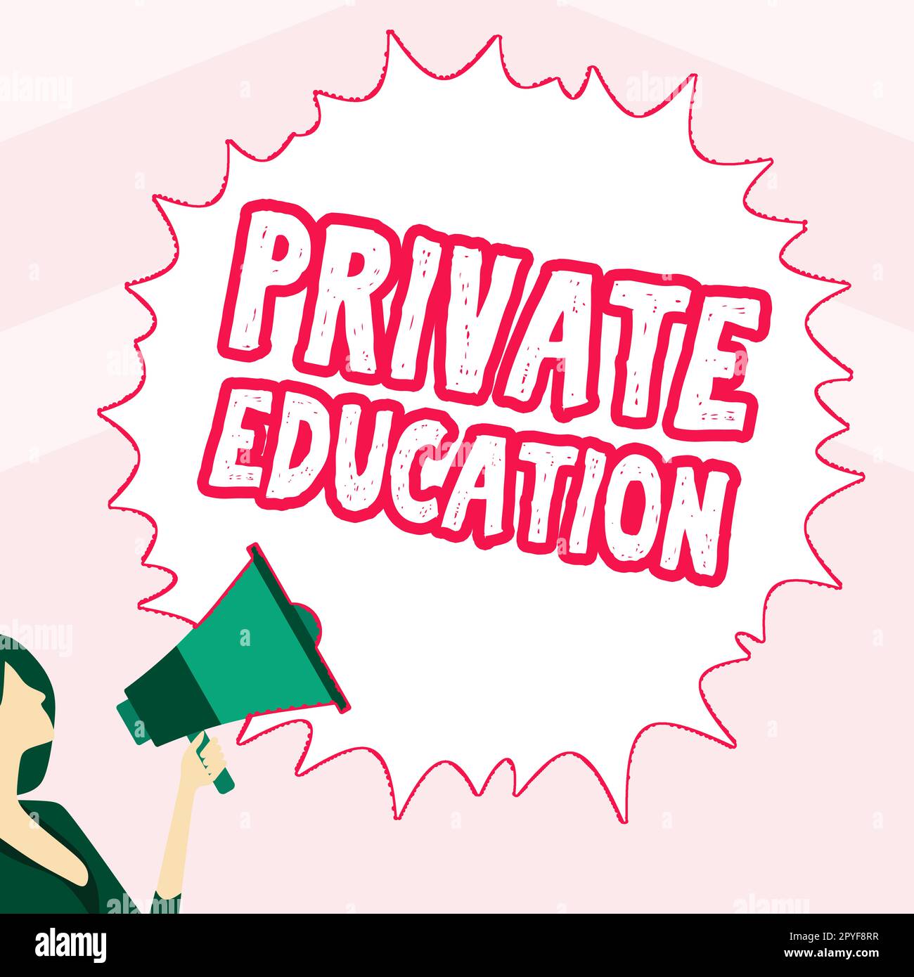 Inspiration montrant le signe de l'éducation privée. Mot pour appartenance à une personne ou à un groupe particulier Banque D'Images