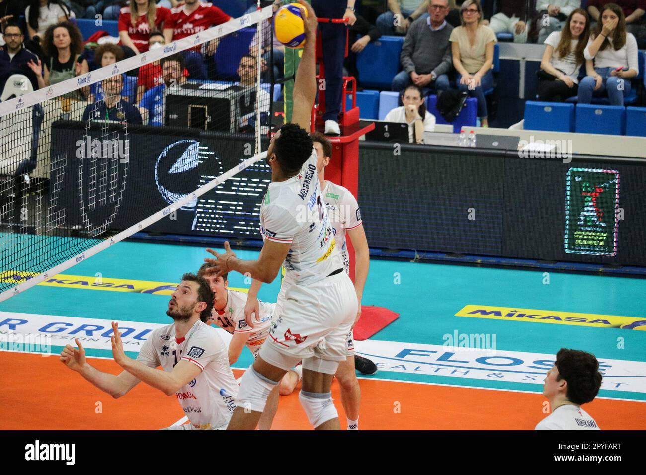 Allianz Cloud, Milan, Italie, 03 mai 2023, MERGAREJO OsNIEL (POWER VOLLEY MILANO) lors de la finale 3rd place - Allianz Milano vs Gas Sales BluEnergy Piacenza - Volleyball Italian Serie A Men SuperLeague Championship Championship Credit: Live Media Publishing Group/Alay Live News Banque D'Images