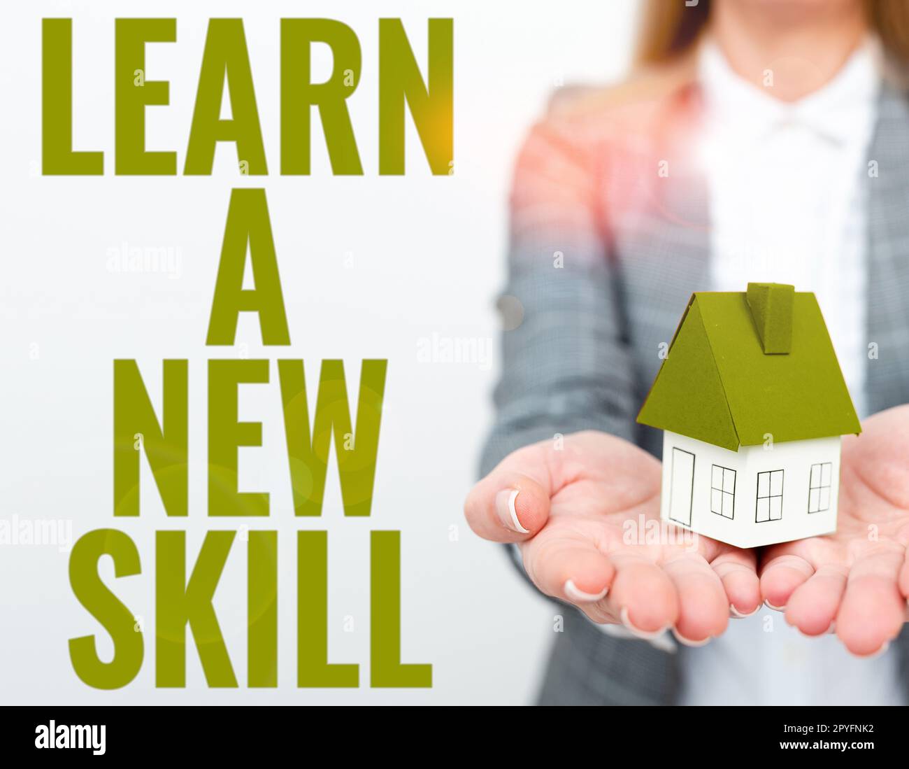 Affichage conceptuel apprendre Une nouvelle compétence. Connaissance de l'acquisition d'une approche commerciale grâce à une expérience d'étude enseignée Banque D'Images