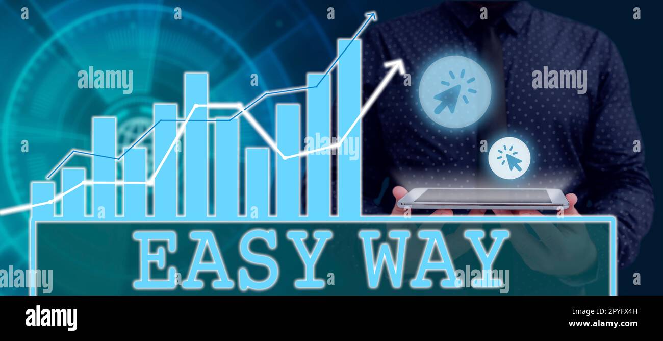 La légende conceptuelle est un moyen simple. Approche commerciale prendre des décisions difficiles entre deux méthodes de moins en plus d'effort Banque D'Images