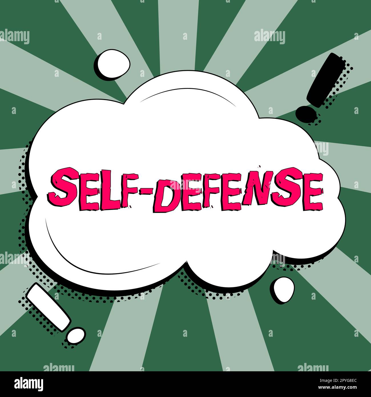 Affiche affichant Self Defense. Aperçu de l'entreprise l'acte de défendre sa personne lorsqu'elle est attaquée physiquement Banque D'Images