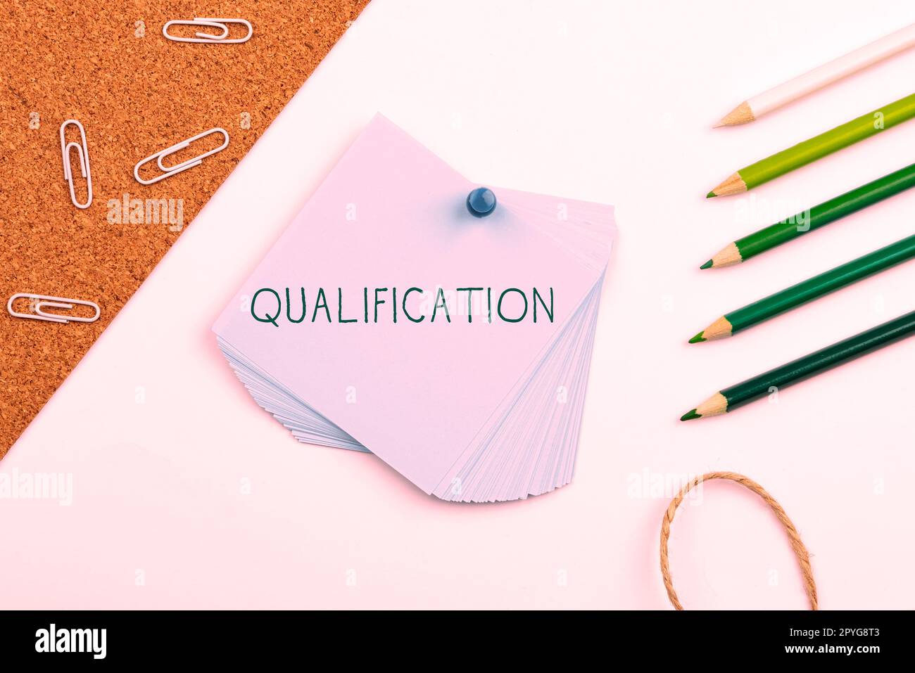 Qualification de légende conceptuelle. Concept signifiant officiellement autorisation et certification pour effectuer un travail particulier Banque D'Images