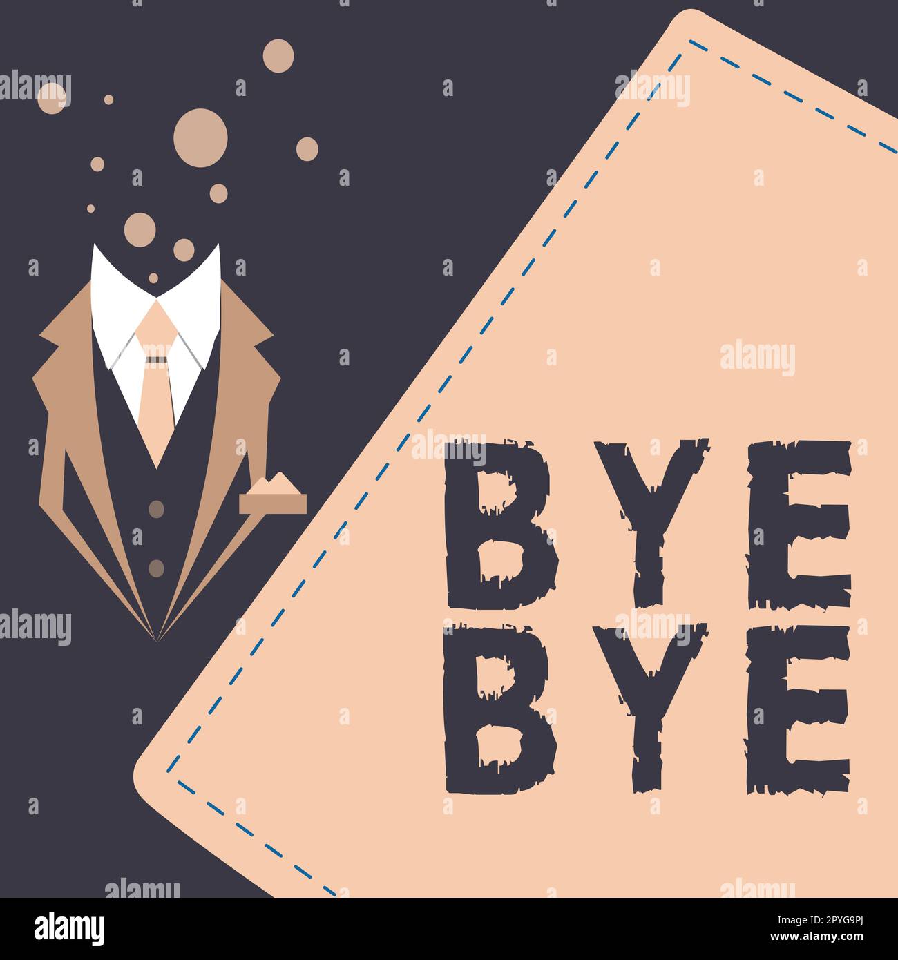 Texte d'écriture Bye Bye. Photo conceptuelle salutation pour quitter Farewell rendez-vous bientôt séparation salutation Banque D'Images