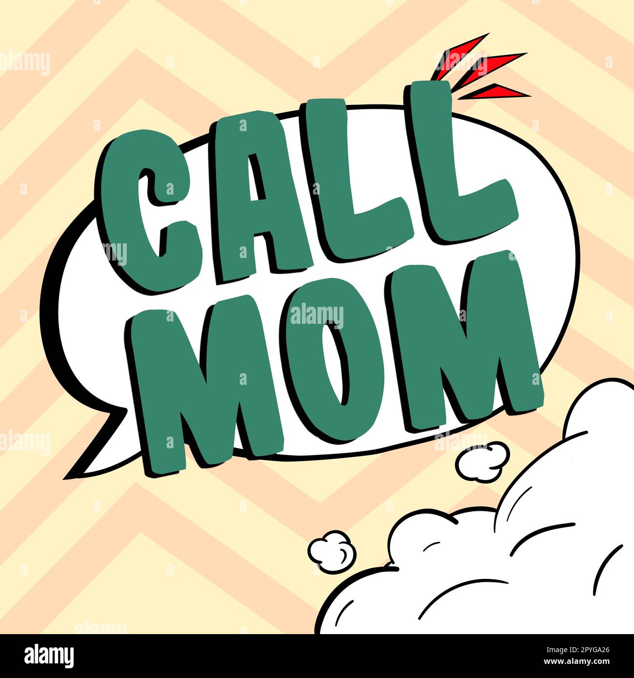 Texte d'écriture manuelle maman. Mot pour tenter de communiquer avec la mère à l'aide du smartphone Banque D'Images