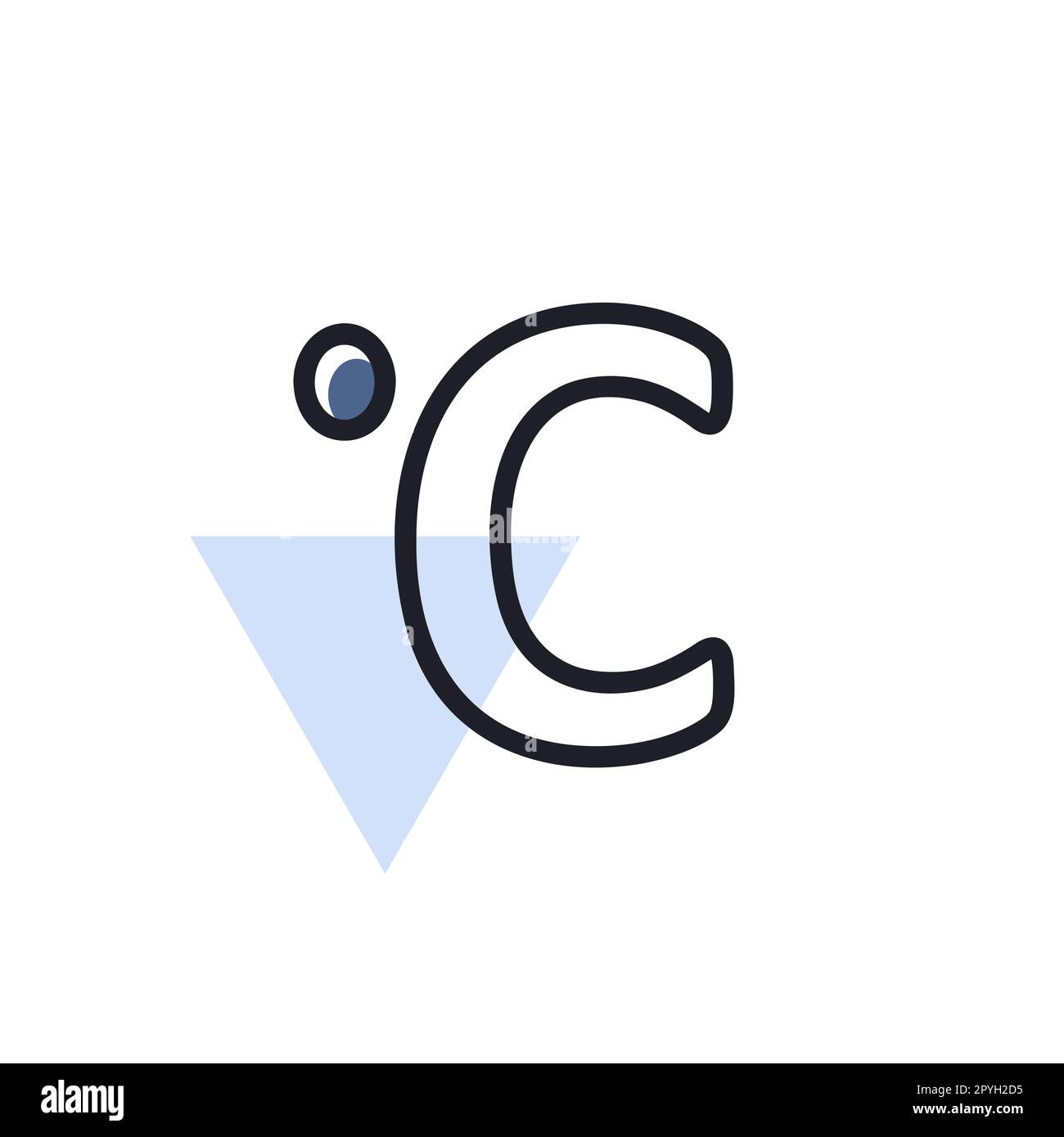 Icône de vecteur degrés Celsius. Signe de météorologie. Symbole graphique pour le site Web et les applications de voyage, de tourisme et de météo, design, logo, application, interface utilisateur Banque D'Images