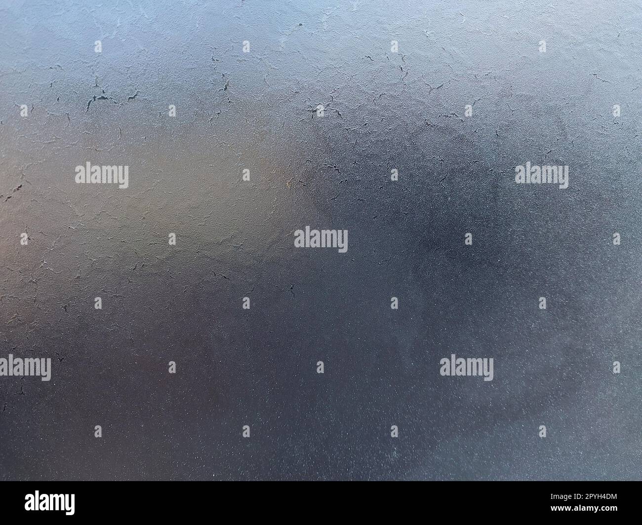 Givre sur verre de voiture gelé Banque D'Images