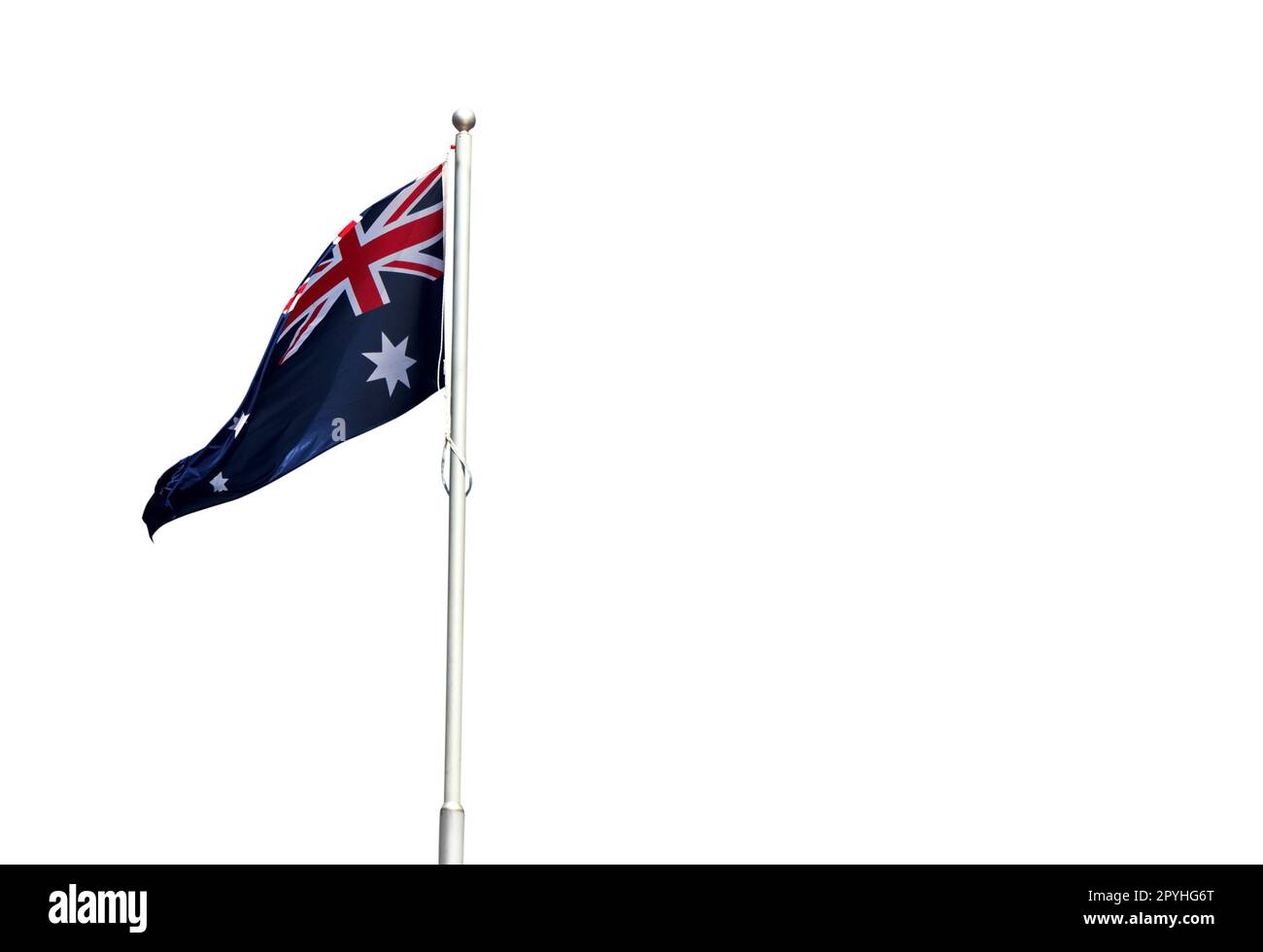 Drapeau australien isolé sur le blanc Banque D'Images