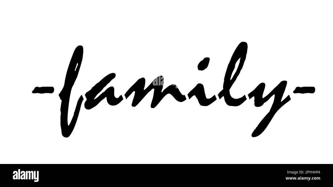 Design famille Word en gros plan Banque D'Images