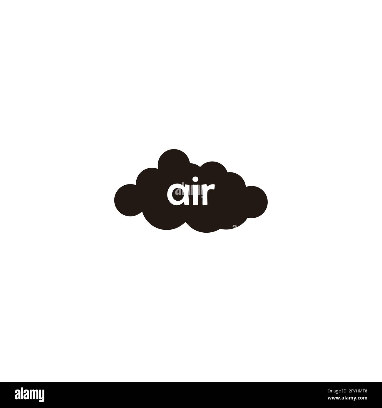 air dans le nuage symbole géométrique simple logo vecteur Illustration de Vecteur