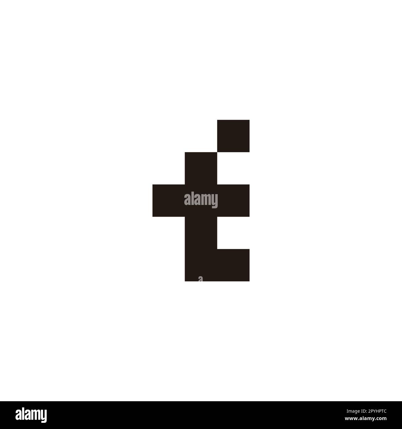 Lettre TE et t E point symbole géométrique logo simple vecteur Illustration de Vecteur