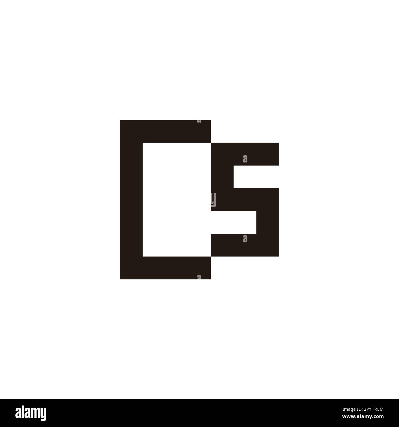 Lettre cs carré symbole géométrique simple logo vecteur Illustration de Vecteur