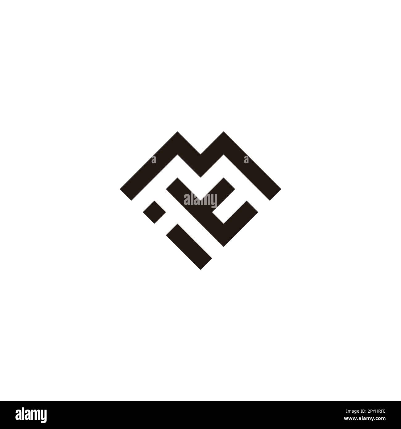 Lettre i, t et M coeur, carré géométrique symbole simple logo vecteur Illustration de Vecteur