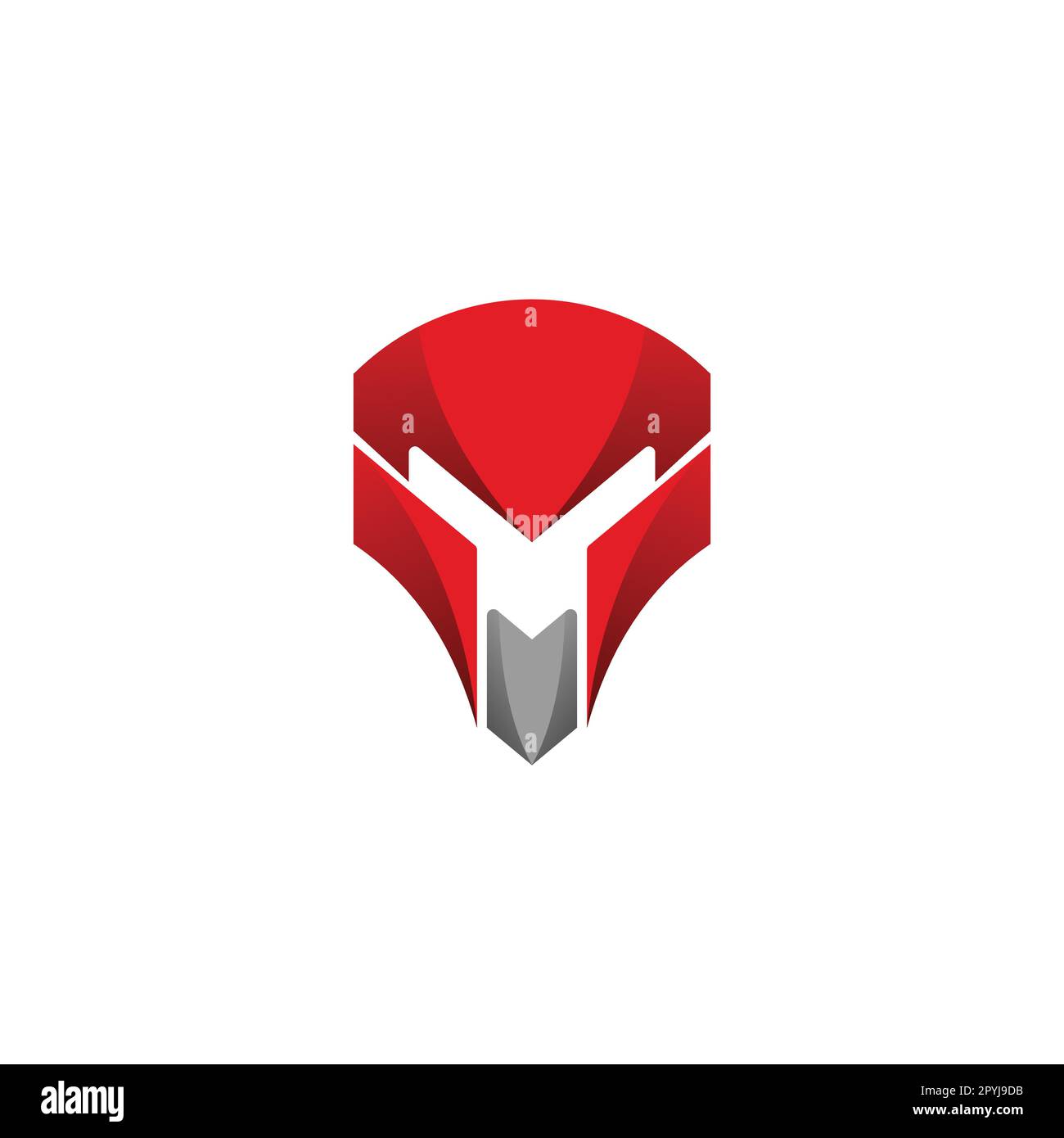 Logo Illustration du Red Spartan Helmet concept - Vector Illustration Design. Illustration de Vecteur