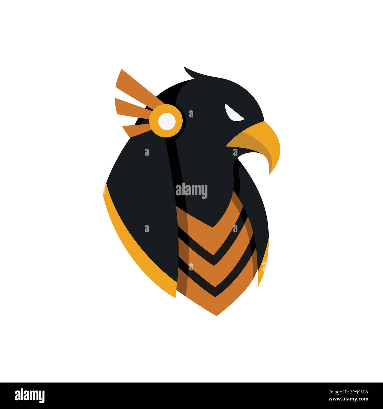 Illustration vectorielle du concept de logo Horus Head. Illustration de Vecteur