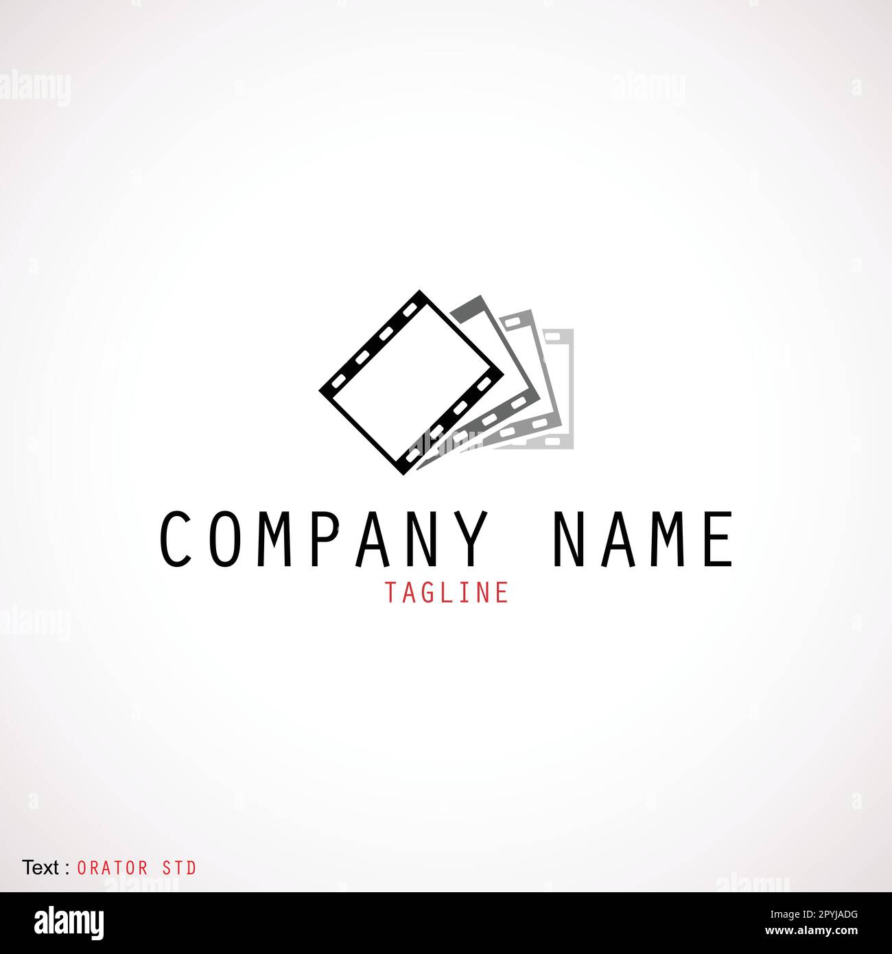 Concept de logo de Frame Movie Vector Illustration Design. Illustration de Vecteur