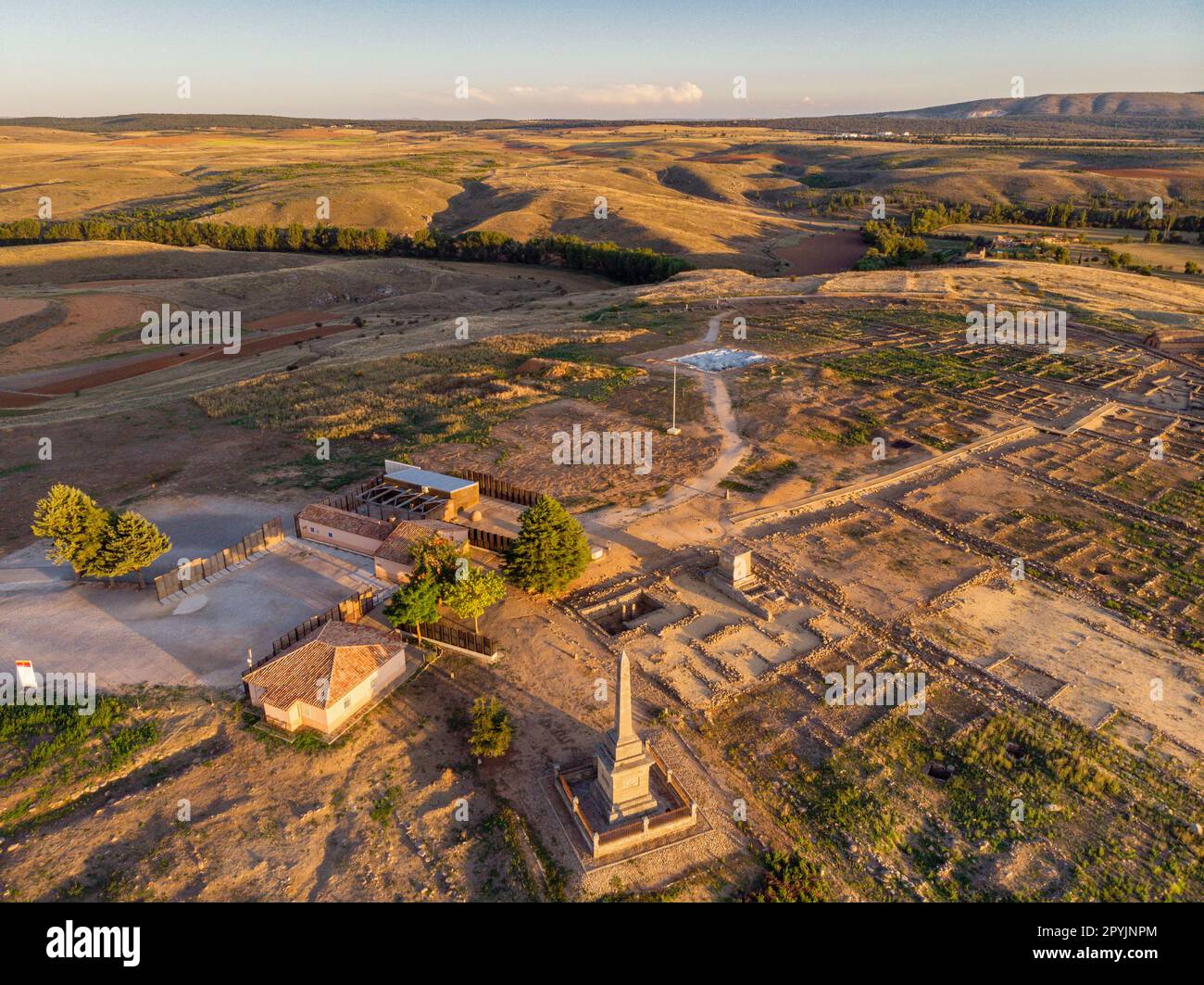 Numancia, población celtíbera , Cerro de la Muela, Garray, provincia de Soria, Comunidad Autónoma de Castilla y Leon, Espagne, Europe Banque D'Images