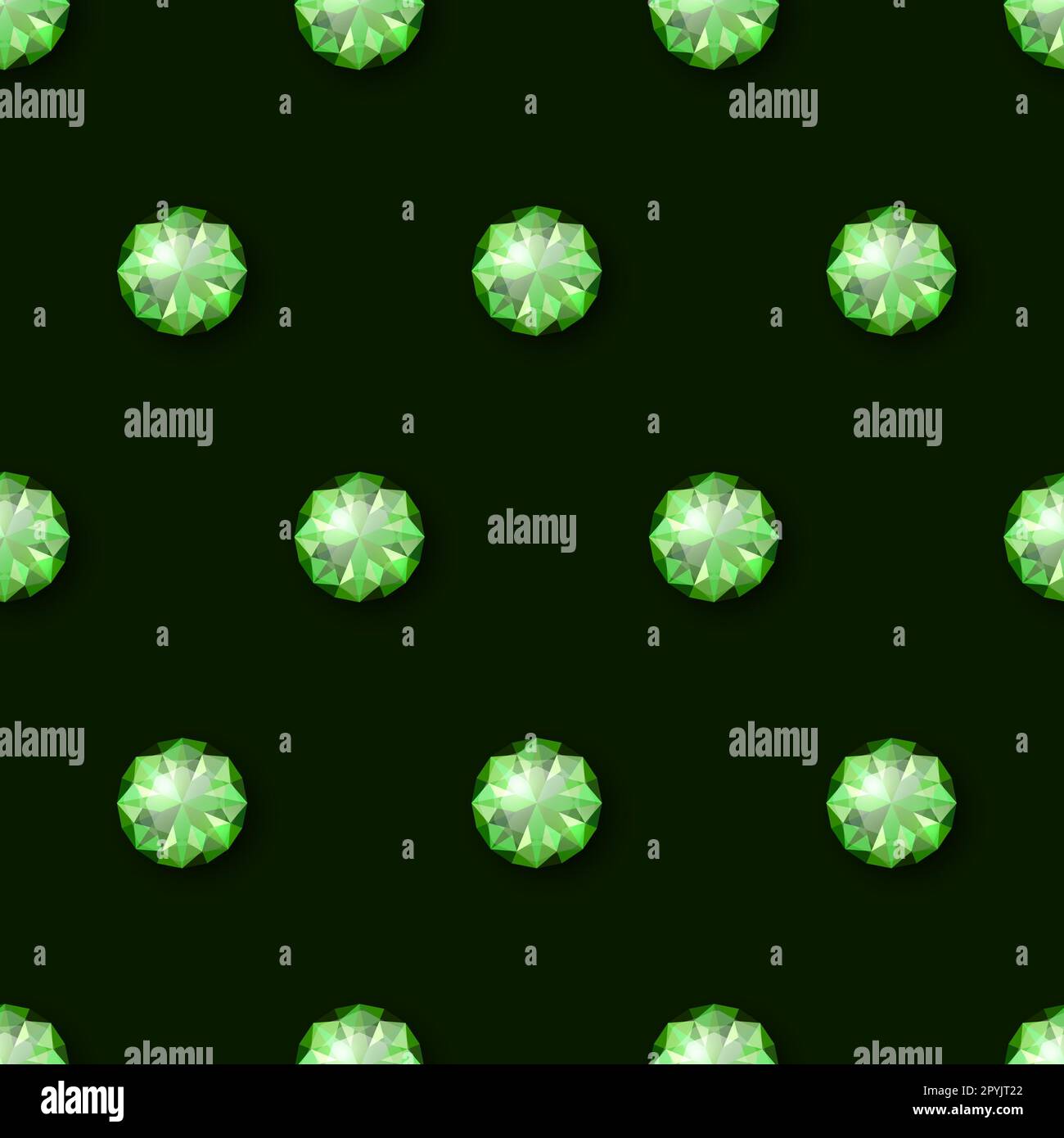 Vector Seamless Pattern avec Green 3d réaliste transparent Round Glowing  Gemstones, diamants, cristaux, strass Closeup. Concept Jewerly. Modèle de  conception Photo Stock - Alamy