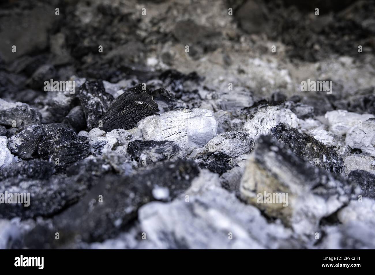 Morceaux de charbon éteint Banque D'Images