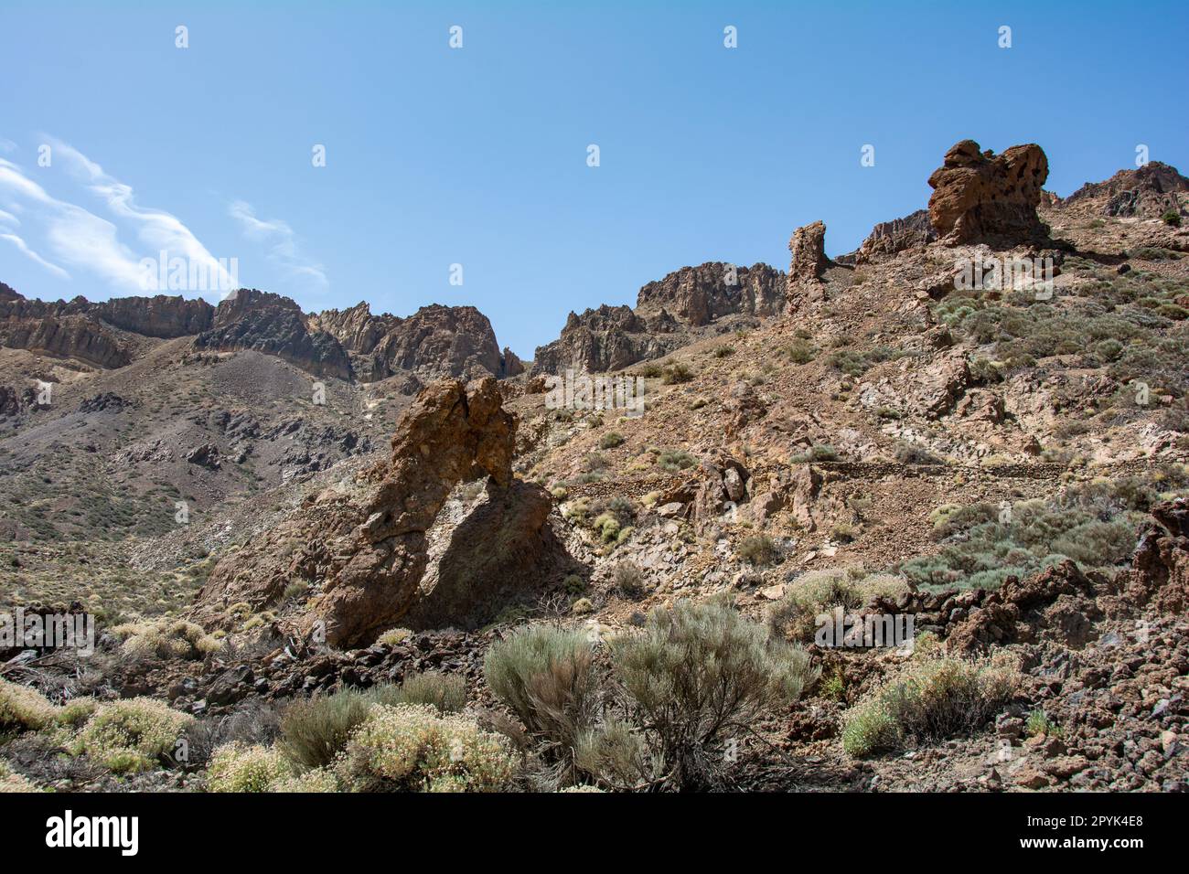 Le rocher ' Zapato de la Reina ' dans le Parc National del Teide sur Tenerife Banque D'Images