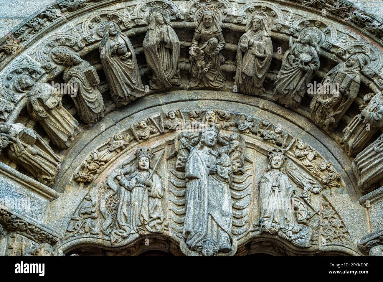 ESPAGNE, GALICE. PROVINCE DE CORUNA. SAINT-JAMES-DE-COMPOSTELLE. CHEMIN DE SAINT JAMES, LES CAMINO FRANCES. CATHÉDRALE Banque D'Images