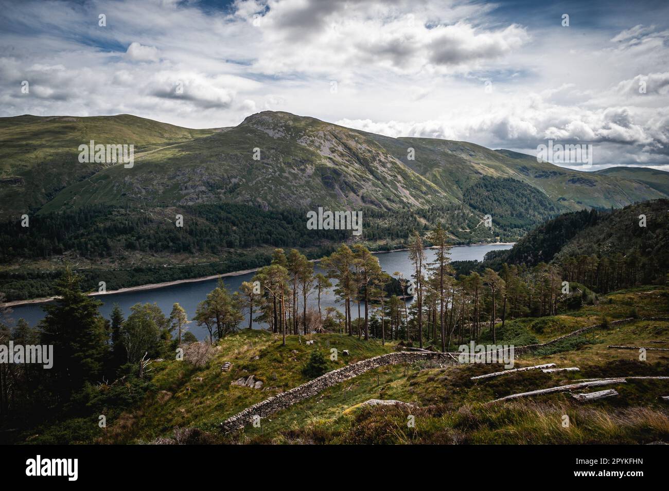 Thirlmere et Helvellyn Banque D'Images