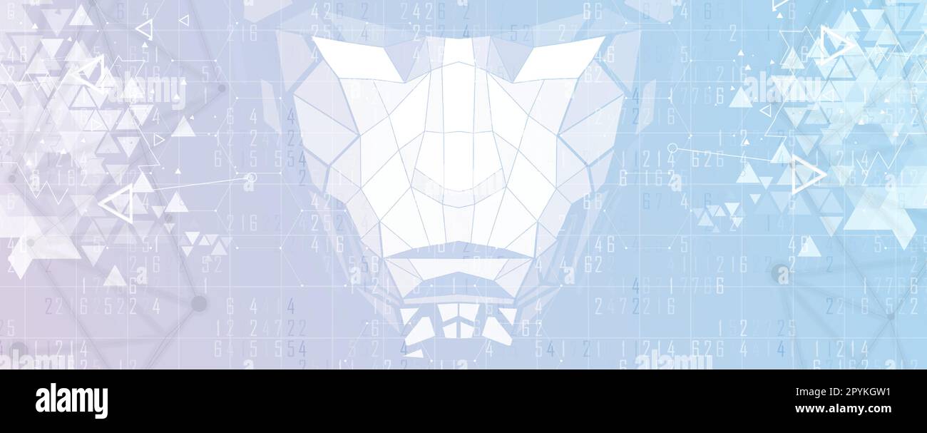 Intelligence artificielle abstraite. Cloud computing. Apprentissage de la machine. Contexte Web technologique. Concept virtuel d'arrière-plan futuriste Illustration de Vecteur