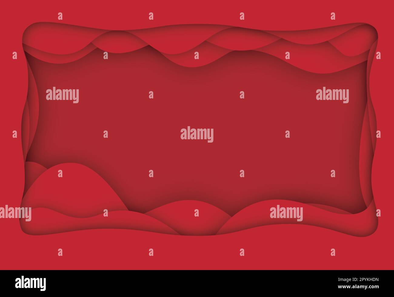 Arrière-plan vectoriel de style chinois, rouge et coupé en papier Illustration de Vecteur