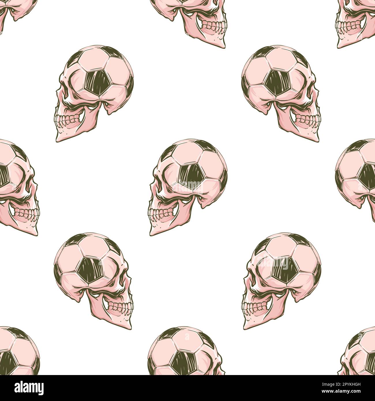 Motif tête de mort dessiné à la main pour l'impression et la décoration. Illustration vectorielle. Illustration de Vecteur