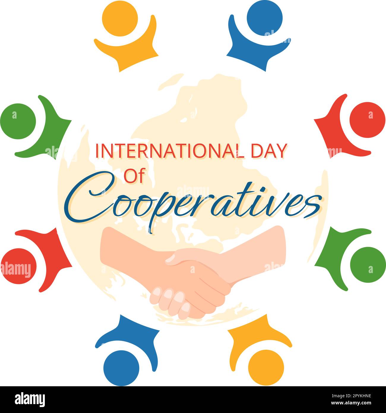 Journée internationale des coopératives Illustration vectorielle avec