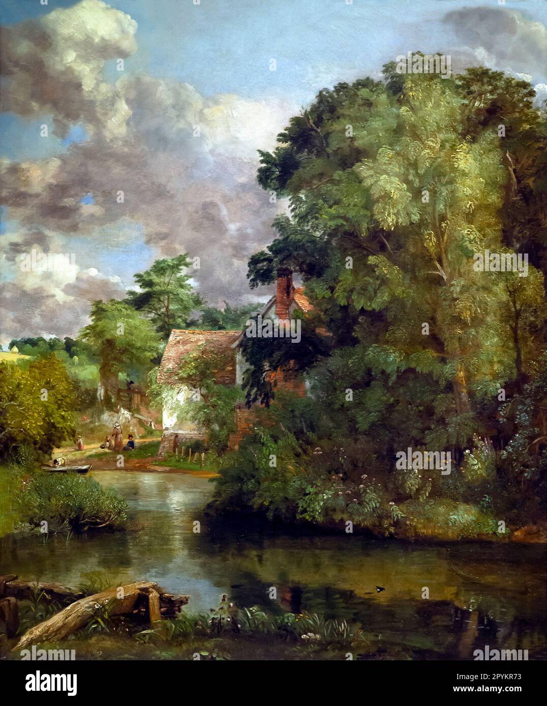 Willy Lott's House de la Stour, le Valley Farm, John Constable, vers 1816-1818, Banque D'Images