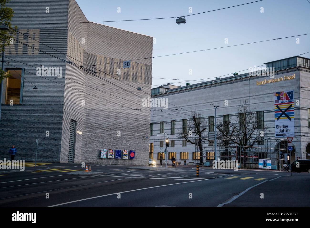 Musée d'art contemporain Nouvelle extension construite en 2016, dans le cadre du Kunstmuseum Basel, Bâle, Suisse Banque D'Images