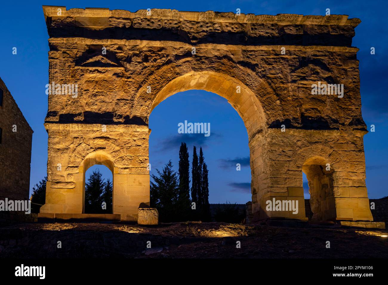 arco de triunfo romano, siglo I a. C., Medinaceli, Soria, comunidad autónoma de Castilla y León, Espagne, Europe Banque D'Images