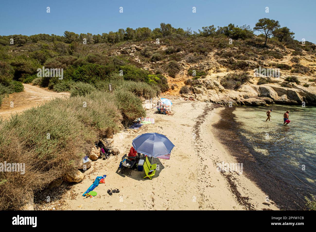 Caló de sa Nostra Dama, Calviá, Majorque, Iles Baléares, Espagne Banque D'Images