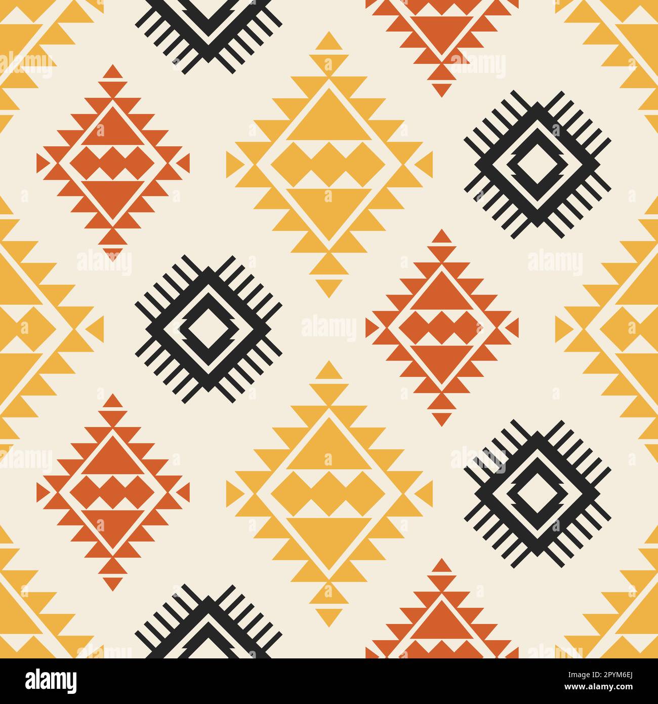 Motif aztèque sans couture du sud-ouest. Imprimé Navajo Illustration de Vecteur