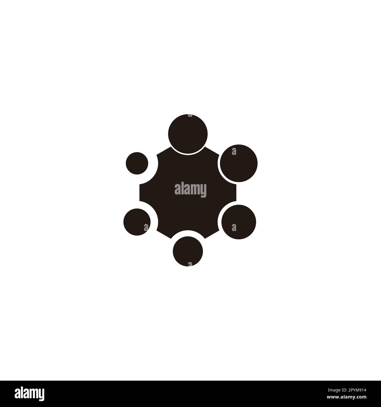 Outil, molécules symbole géométrique simple logo vecteur Illustration de Vecteur